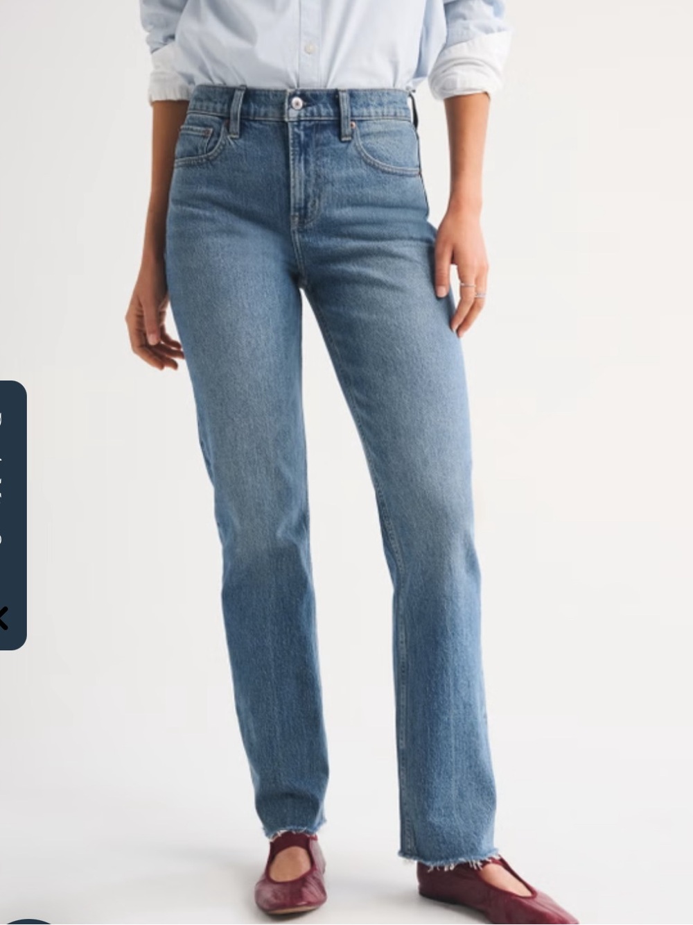 Abercrombie & Fitch Straight-Leg Jeans in Medium Blue Wash